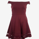 Second-Hand - Miss Anne Merlot Flare Midi Dress Size 12 - SwapUp