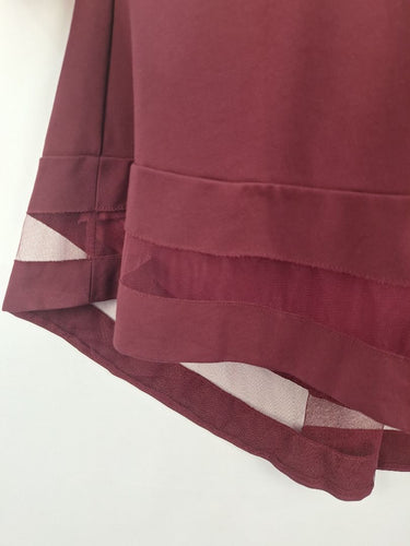 Second-Hand - Miss Anne Merlot Flare Midi Dress Size 12 - SwapUp