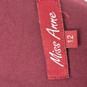 Second-Hand - Miss Anne Merlot Flare Midi Dress Size 12 - SwapUp