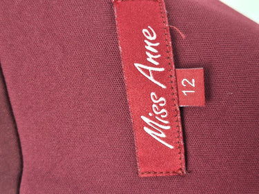 Second-Hand - Miss Anne Merlot Flare Midi Dress Size 12 - SwapUp