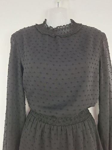 Second-Hand - French Connection Sheer Dot Everyday Dress Size 10 - SwapUp
