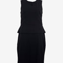 Second-Hand - Cue Black Peplum Office Dress Size 12 - SwapUp