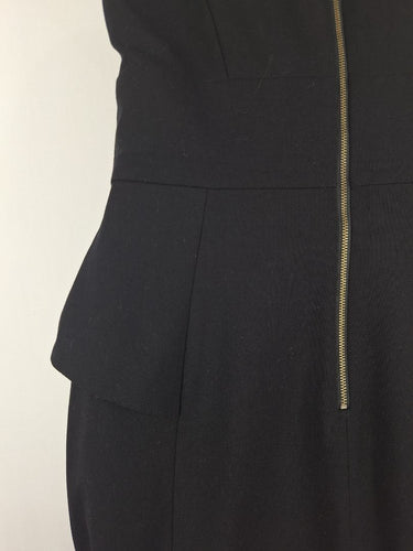 Second-Hand - Cue Black Peplum Office Dress Size 12 - SwapUp