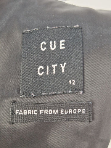 Second-Hand - Cue Black Peplum Office Dress Size 12 - SwapUp