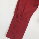Second-Hand - Cue Burgundy Ruched Work Staple Shirt Size 12 - SwapUp