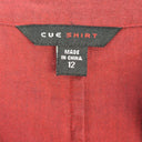 Second-Hand - Cue Burgundy Ruched Work Staple Shirt Size 12 - SwapUp