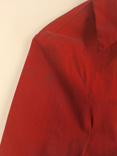 Second-Hand - Cue Burgundy Ruched Work Staple Shirt Size 12 - SwapUp