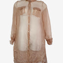 Second-Hand - Dixie Dusty Pink Silk Sheer Shirt Size M - SwapUp