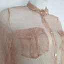 Second-Hand - Dixie Dusty Pink Silk Sheer Shirt Size M - SwapUp