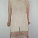 Second-Hand - Dixie Dusty Pink Silk Sheer Shirt Size M - SwapUp