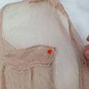 Second-Hand - Dixie Dusty Pink Silk Sheer Shirt Size M - SwapUp