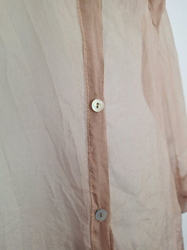 Second-Hand - Dixie Dusty Pink Silk Sheer Shirt Size M - SwapUp