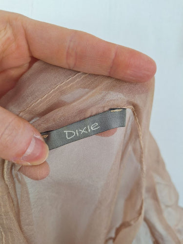 Second-Hand - Dixie Dusty Pink Silk Sheer Shirt Size M - SwapUp