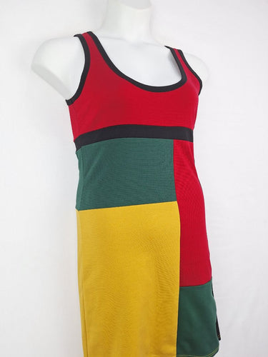 Second-Hand - Claude d'alban Muted Mondrian Mini Dress Size M - SwapUp