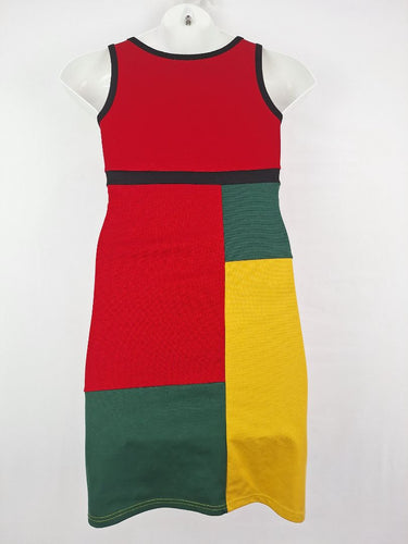 Second-Hand - Claude d'alban Muted Mondrian Mini Dress Size M - SwapUp