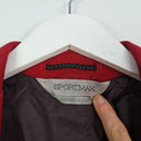 Second-Hand - Sportmax Scarlet Long Blazer Style Coat Size 6 - SwapUp