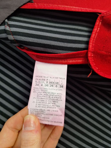 Second-Hand - Sportmax Scarlet Long Blazer Style Coat Size 6 - SwapUp