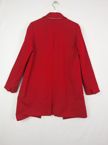 Second-Hand - Sportmax Scarlet Long Blazer Style Coat Size 6 - SwapUp