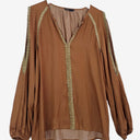 Second-Hand - G.D.S Camel Studded Cold Shoulder Top Size XS - SwapUp