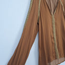Second-Hand - G.D.S Camel Studded Cold Shoulder Top Size XS - SwapUp