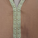 Second-Hand - G.D.S Camel Studded Cold Shoulder Top Size XS - SwapUp