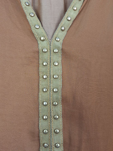 Second-Hand - G.D.S Camel Studded Cold Shoulder Top Size XS - SwapUp