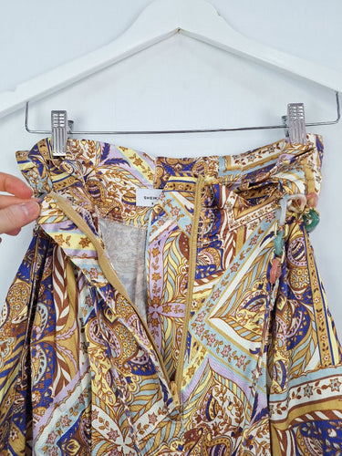 Second-Hand - Sheike Funky Satin Belted Summer Pants Size 8 - SwapUp