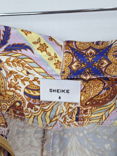 Second-Hand - Sheike Funky Satin Belted Summer Pants Size 8 - SwapUp