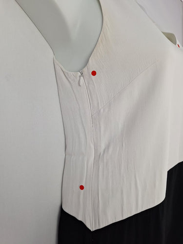 Second-Hand - Veronika Maine Two Toned Elegant Shift Dress Size 10 - SwapUp