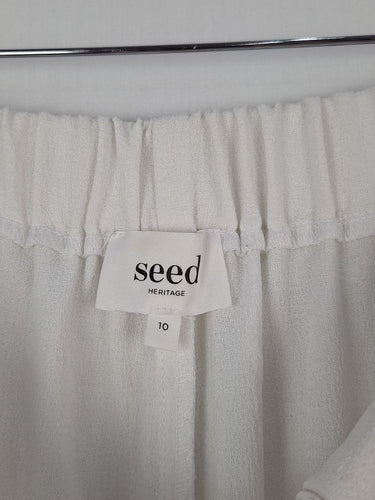 Second-Hand - Seed Breezy Wide Leg Long Line Shorts Size 10 - SwapUp