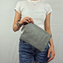 Second-Hand - Louenhide Grey Textured Wristlet - SwapUp