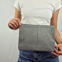 Second-Hand - Louenhide Grey Textured Wristlet - SwapUp