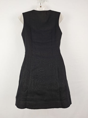 Second-Hand Seed Staple Black Linen Office Dress Size 8 SwapUp Second-Hand Seed Staple Black Linen Office Dress Size 8 SwapUp