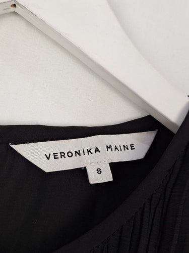 Second-Hand - Veronika Maine Crinkle Texture Singlet Top Size 8 - SwapUp