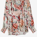Second-Hand - Witchery Watercolour Floral Cuffed Sleeve Blouse Size 8 - SwapUp