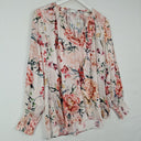 Second-Hand - Witchery Watercolour Floral Cuffed Sleeve Blouse Size 8 - SwapUp