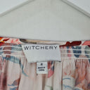 Second-Hand - Witchery Watercolour Floral Cuffed Sleeve Blouse Size 8 - SwapUp