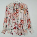 Second-Hand - Witchery Watercolour Floral Cuffed Sleeve Blouse Size 8 - SwapUp