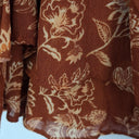 Second-Hand - Witchery Cinnamon Botanical Wide Yoke Mini Skirt Size 8 - SwapUp