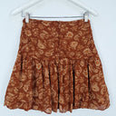 Second-Hand - Witchery Cinnamon Botanical Wide Yoke Mini Skirt Size 8 - SwapUp