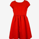 Second-Hand - Hi There by Karen Walker Bright Red Florally Embossed Dress Size 10 - SwapUp