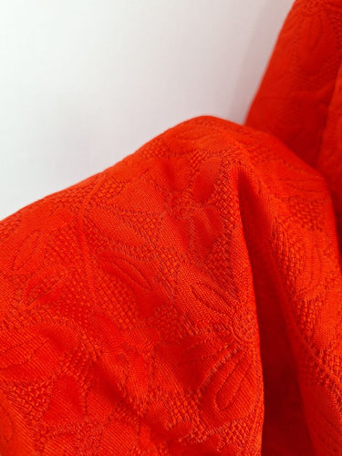 Second-Hand - Hi There by Karen Walker Bright Red Florally Embossed Dress Size 10 - SwapUp