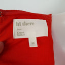 Second-Hand - Hi There by Karen Walker Bright Red Florally Embossed Dress Size 10 - SwapUp