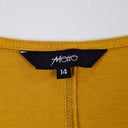 Second-Hand - Motto Mustard Stretch Cold Shoulder Top Size 14 - SwapUp
