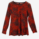 Second-Hand - Motto Vibrant Mesh Animal Print Top Size 16 - SwapUp