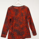 Second-Hand - Motto Vibrant Mesh Animal Print Top Size 16 - SwapUp