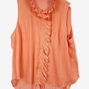 Second-Hand - Motto Apricot Ruffle Front Sleeveless Top Size 18 - SwapUp