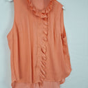 Second-Hand - Motto Apricot Ruffle Front Sleeveless Top Size 18 - SwapUp