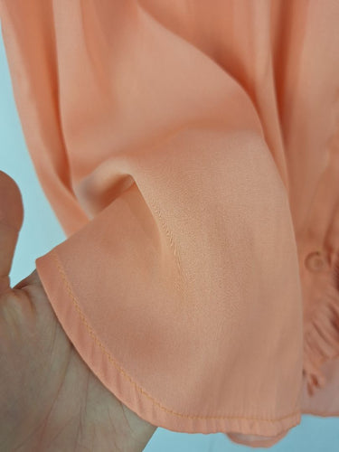 Second-Hand - Motto Apricot Ruffle Front Sleeveless Top Size 18 - SwapUp