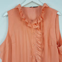 Second-Hand - Motto Apricot Ruffle Front Sleeveless Top Size 18 - SwapUp